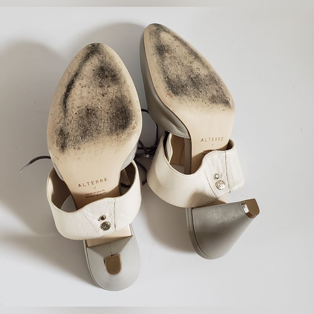 Alterre Interchangeable Women's Gray & Beige Heels Size 7 - Picture 8 of 11